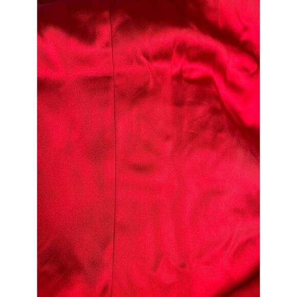 SAU LEE Esther Strapless Bow Cutout Red Satin Pencil Maxi Dress Size 8 - Picture 7 of 14